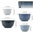 thumbnail image 3 of Nesting Plastic Mixing Bowl Set With Pour Spout, Microwave and Dishwasher Safe, BPA free Non-Slip Base, Set of 4 Size 1.7, 2.5, 3.5 and 4.5qt, Great for Prepping, Baking, Cooking (Haze Blue), 3 of 7