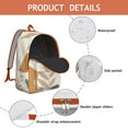 thumbnail image 4 of Waterproof Floral Backpack for Women, Artistic Boho Print College Bookbag with Multi-Functional Design, 4 of 5