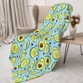 thumbnail image 3 of Gaeub Avocado and Hearts Print Flannel Throw Blanket, Home Fleece Throw Blanket for Couch or Bed,Decorative Blankets,Lightweight Fuzzy Flannel Blanket-60"x50", 3 of 6