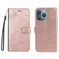 thumbnail image 6 of TECH CIRCLE Embossed Butterfly Case for 2022 iPhone 14 Pro (6.1") - Protective Foldable Stand Flip Case (Rosegold), 6 of 6