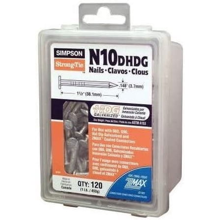 Simpson Strong-Tie Hdg Nails 1-1/2" L 9 Ga Galvanized