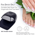 thumbnail image 4 of Nail Fan Dryer for Regular Nail Polish, Portable Nail Dryer Nail Art Polish Machine Quick Dry Nail Polish Gel Nail Dryer Blower for Fingernail Toenail, Portable Fans Battery Operated, 4 of 5