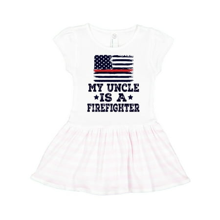 

Inktastic Firefighter Uncle Fireman Nephew Gift Toddler Girl Dress
