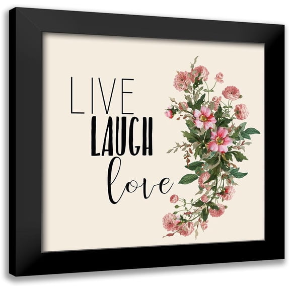 Kimberly, Allen 12x12 Black Modern Framed Museum Art Print Titled - Live Laugh Love 6