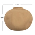thumbnail image 2 of Creative Co-Op Pinched Organic Shape Terracotta Vase, Textured Taupe, 2 of 6