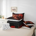 thumbnail image 6 of Castle Fairy Gradient Video Game Twin Bedding Sets,Black Red Ombre Bedding Comforter Set, 6 of 8
