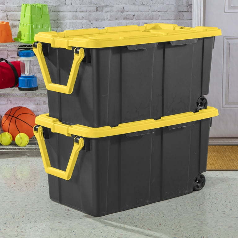 Sterilite 40 Gallon Wheeled Tote Yellow