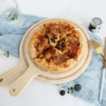 thumbnail image 2 of Round Natural Bamboo Wooden Pizza Tray with Handle Homemade Pizza Bread Tray Cutting Board Chopping Household Use Wash Wood Tray, 2 of 7