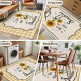 thumbnail image 6 of Sunflowers Area Rug 4'x6', Yellow Floral Botanical Checkered Rustic Washable Non-Slip Rugs, Low Pile Large Carpet for Living Room Bedroom Dining Room Kitchen Office Indoor Mat, 6 of 9