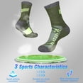 thumbnail image 3 of LITERRA Mens 6 Pairs Crew Hiking Socks Athletic Cushion Outdoor Sock for Men, 3 of 6
