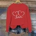 thumbnail image 5 of Ounisa Valentines Sweatshirt Women Gnomes Shirts Love Heart Sweater Crewneck Long Sleeve Pullover Tops, 5 of 6