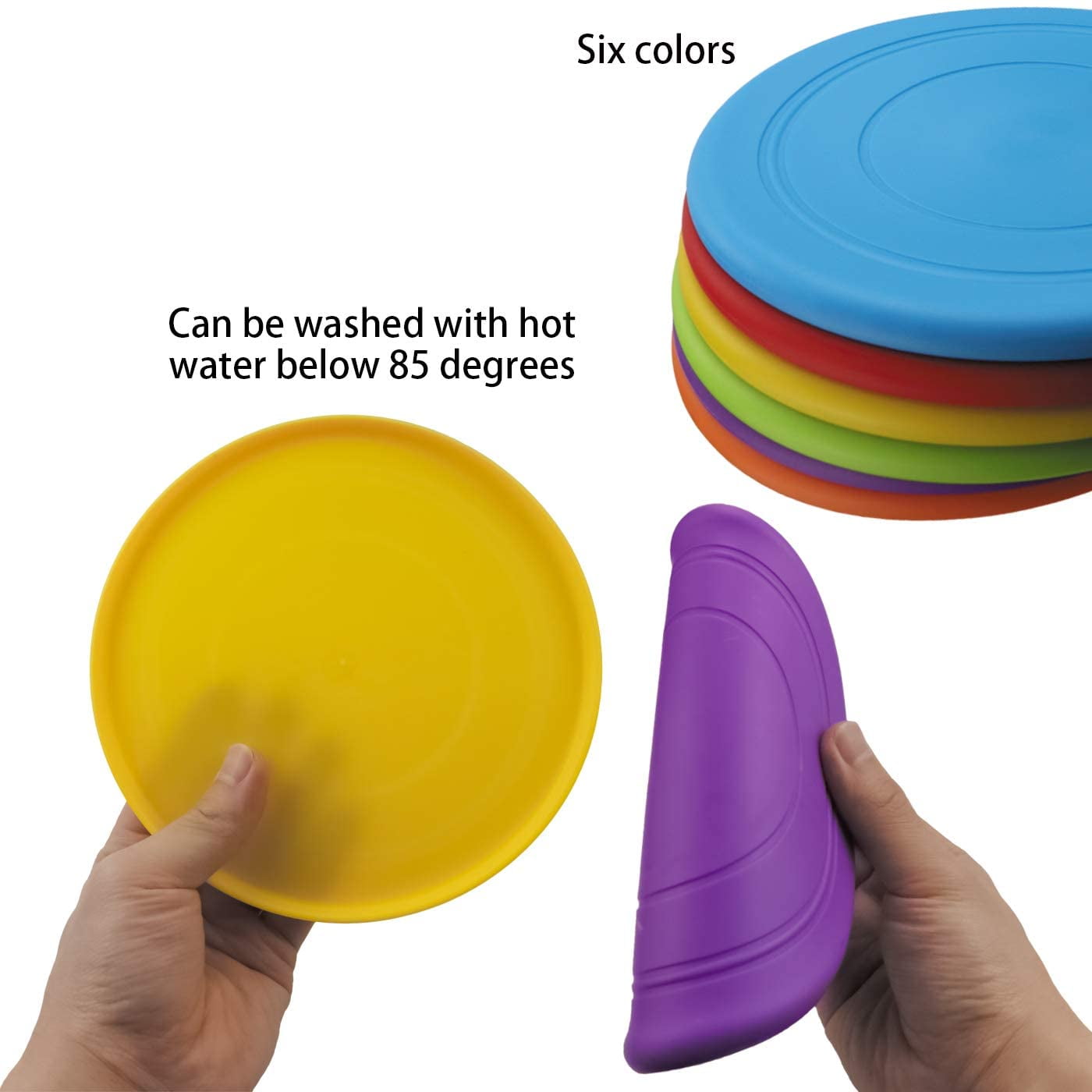 Kids Flying Disc Toy Outdoor Playing Lawn Game Disk Flyer Frisbee