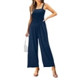 thumbnail image 6 of Summer Fashion Plus Size Jumpsuits for Women Petite Casual Loose Jumpsuit Sleeveless Wide Leg Trouser Jumpsuit With Pockets, 6 of 9