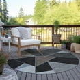 thumbnail image 6 of Addison Rugs Chantille Indoor/Outdoor Transitional Geometric Chocolate Washable Round Rug, 8' x 8', 6 of 6