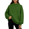 thumbnail image 5 of cocolona Oversized Turtleneck Sweatshirts for Women Long Sleeve Pullover Trendy Casual Outfits Fall Pullover Tops, 5 of 8