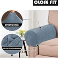 thumbnail image 3 of 2pcs Stretch Armrest Covers Velvet Arm Covers for Chairs Couch Sofa Armchair Slipcovers, 3 of 7