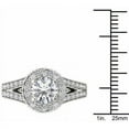thumbnail image 4 of 1-1/2 Carat T.W. Diamond Split Shank Single Halo Engagement Ring in 14kt White Gold, 4 of 5