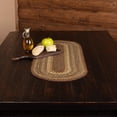 thumbnail image 2 of VHC Brands Tea Cabin Rustic Jute Green Textured Striped Oval Kitchen Table Decor Runner 13"x36", 2 of 11
