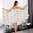 thumbnail image 7 of Coolnut Alphabet Bath Towel Set, Towel Set of 2, Skin-Friendly, Comfortable, Absorbent, Suitable for Bathroom, Travel, Hotel Wash cloth, 7 of 7