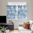 thumbnail image 4 of Haze Blue Coastal Kitchen Curtains Window Panels, Summer Beach Nautical Starfish Coral Vintage Insulated Window Treatment Curtain, Grommet Curtains for Bedroom/Living Room/Bathroom, 2 Piece 42"Wx45"L, 4 of 8