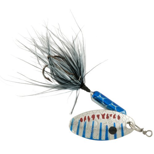 Yakima Bait Worden's Rooster Tail Lure, Metallic Silver & Blue Pirate