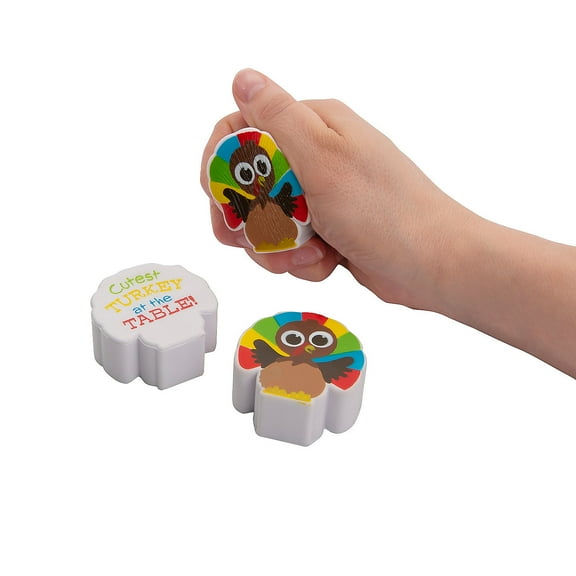 Fun Express Mini Turkey Stress Toys - 12 Pieces