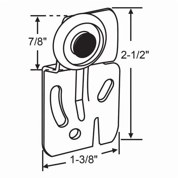 Manufacturer Varies Door Rear Hanger, Nylon/Steel, 2-1/2"L 3-153