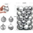 thumbnail image 4 of Christmas Ball,Shatterproof Ball Ornament Set Seasonal Holiday Wedding Party Decorations,Silver, 4 of 7