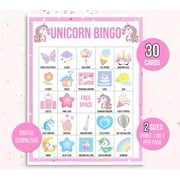 Unicorn Bingo Challenge, Fantasy Party Game, Magical Celebration Quiz, Fun Unicorn Activity, Party Trivia Game, Unicorn Fun