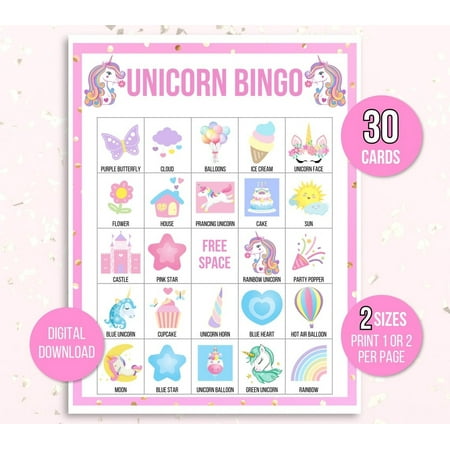Unicorn Bingo Challenge, Fantasy Party Game, Magical Celebration Quiz, Fun Unicorn Activity, Party Trivia Game, Unicorn Fun