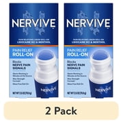 (2 pack) Nervive Pain Relieving Roll On, Max Strength Topical Pain Relief, 2.5 oz