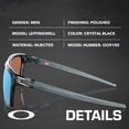 thumbnail image 2 of Oakley OO9100 Leffingwell Rectangle Shaped Polarized Sunglasses for Men - Includes Official Eyewear Kit - Crystal Black Frame with Prizm Deep Water Lens, 2 of 6