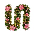 thumbnail image 3 of 8.9ft Pre-Lit Christmas Garland with LED Lights,Artificial Conifer Mantel Staircase Door Xmas Holiday Decor, 3 of 7