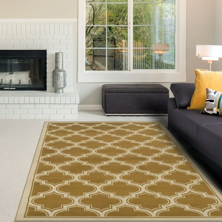 Superior 10mm Pile with Jute Backing, Trellis Pattern, Fashionable and Affordable Woven Bohemian Trellis Collection Area Rugs