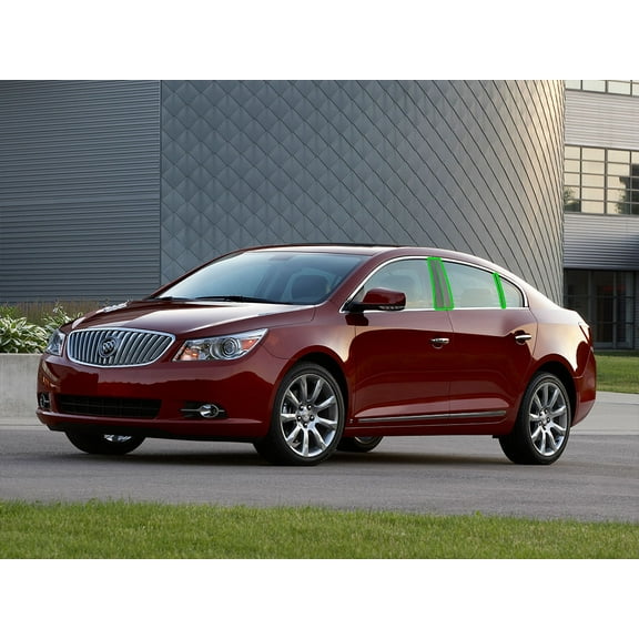 Rvinyl Pillar Post Window Trim Compatible with Buick Lacrosse 2005-2009 - Matte (Black)