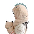 thumbnail image 3 of BeigeWinter Niños Bufanda Sombrero Gorro de dinosaurio para niños Niñas Beanie Niños Lindos accesorios para la cabeza Fancy Trendy 3 a 9 años de edad, 3 of 4
