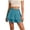 #050-Sky Blue, variant on Wowcloth Women's A-line Short Skirt, Solid Color High Waist with Tie Belt, Retro Double Layer Ruffle Hem for Casual and Daily Wear