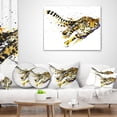 thumbnail image 4 of Designart Cheetah Illustration Artwork - Animal Throw Pillow - 18x18, 4 of 5