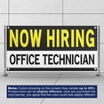 thumbnail image 3 of Now Hiring Office Technician 13 oz Heavy Duty Vinyl Banner Office Technician Jobs Available Technicians Help Wanted Sign Indoor/Outdoor Single-Sided with Metal Grommets (4x10 ft, Bk & Wh & Ye), 3 of 6