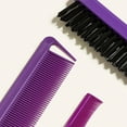 thumbnail image 5 of Ashosteey Edge Brush, Slick Back Hair Brush,Hair Styling Comb Set Teasing Hair Brush Rat Tail Comb Edge Brush for Edge&Back Brushing, Combing, Slicking Hair for Women, 5 of 9