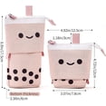 thumbnail image 3 of Estuche para lápices de pie, lindo portalápices telescópico, bolsa de papelería Kawaii, bolsa de cosméticos de maquillaje para estudiantes de escuela, oficina, mujeres, adolescentes, niñas y, 3 of 5