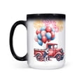 thumbnail image 2 of Vintage Patriotic Siberian Husky 4th of July Independence Memorial Day Heat Color Changing Mug Husky Dog Lover Gifts Magic Coffee Mug - 01006, 2 of 4