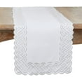 thumbnail image 2 of Fennco Styles Braid Embroidered Metallic Border Table Runner 16" W X 90" L - Silver Table Cover for Home Décor, Everyday Use, Christmas, Banquets and Special Events, 2 of 3