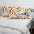 thumbnail image 5 of Blue White Pumpkins Fall Pillow Covers 20x30 Inch Queen Size, Thanksgiving Maple Squirrel Decorative Pillowcase with Zipper, Microfiber Pillow Protector, Breathable Pillowcases for Sofa Bed, 5 of 9
