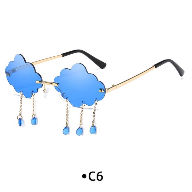 personalized raindrop frameless sunglasses cloud sunglasses party funny ocean sunglasses