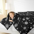 thumbnail image 5 of jejeloiu Cute Snowflake Queen Comforter Set,Hello Winter Bedding Sets,White Black Bedding Comforter Set For Girls Kids,Luxury Bedroom Decor Reversible,3 Pieces, 5 of 8