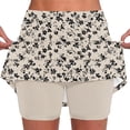 thumbnail image 2 of oelaio Floral Skorts for Women High Waisted Mini Skirt with Shorts Underneath Golf Tennis Skort Causal Summer Boho Outfits Khaki L, 2 of 5