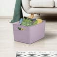 thumbnail image 2 of Superio 22L Large Lilac Ribbed Storage Bin with Lid, Plastic Storage Bin, 2 of 7