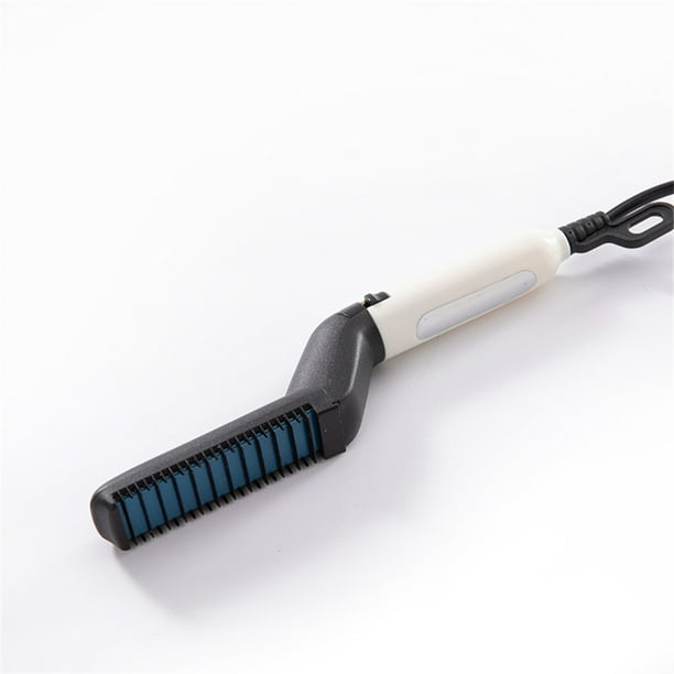 Bewildely Cepillo de pelo portátil para hombres, alisador de barba, Mini rizador, cepillo de pelo, salón de estilismo multifuncional, herramientas de Electrodomésticos enchufe australiano Bewildely HA022514-04B
