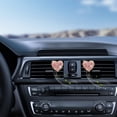 thumbnail image 2 of Pink Heart Air Vent Clips Car Air Freshener 2pcs Bling Rhinestone Girly Heart Car Decor for Women Car Interior Decorations, 2 of 5